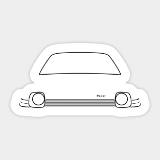 AMC Pacer 1970s American classic car black outline graphic Sticker